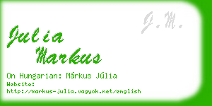 julia markus business card